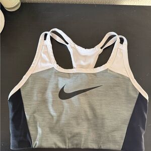 Nike Women's Sports Bra - Gray and Black